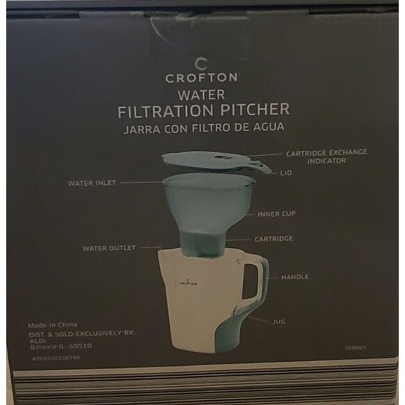 Crofton Dining Crofton Water Filtration Pitcher Gallon 16 Cups New